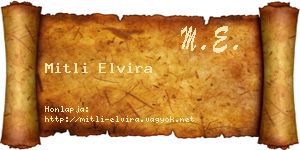 Mitli Elvira névjegykártya